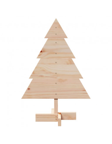 Albero di Natale Decorativo in Legno 70 cm in Legno Massello
