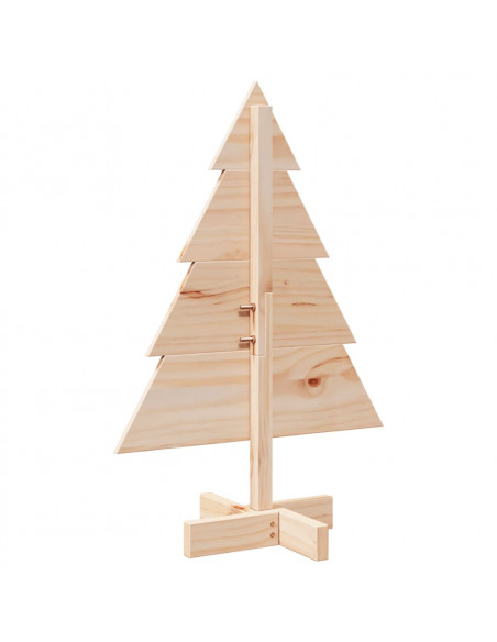 Albero di Natale Decorativo in Legno 70 cm in Legno Massello