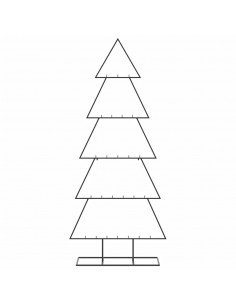 Albero di Natale Decorativo in Metallo Nero 150 cm 2