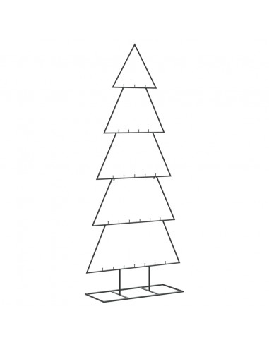 Albero di Natale Decorativo in Metallo Nero 150 cm