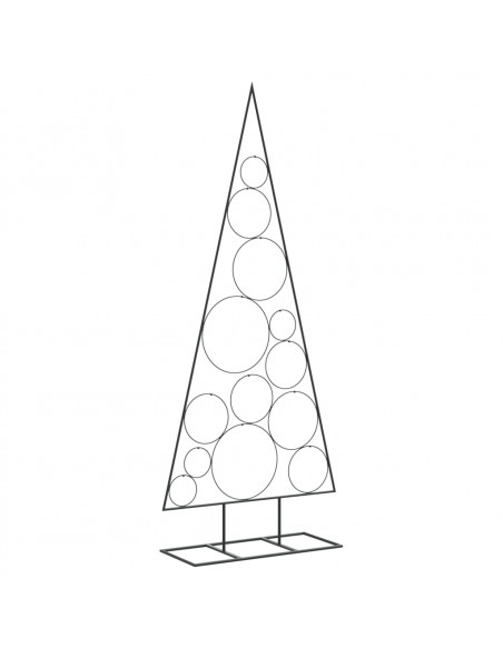Albero di Natale Decorativo in Metallo Nero 150 cm