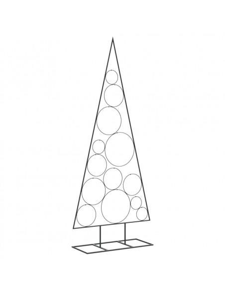 Albero di Natale Decorativo in Metallo Nero 150 cm