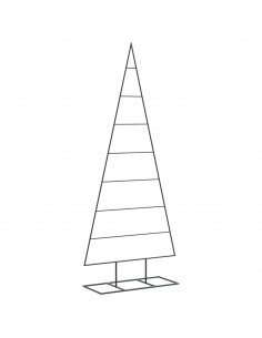 Albero di Natale Decorativo in Metallo Nero 150 cm 2