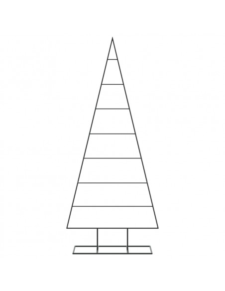 Albero di Natale Decorativo in Metallo Nero 150 cm