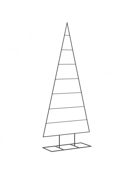 Albero di Natale Decorativo in Metallo Nero 150 cm