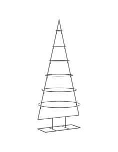 Albero di Natale Decorativo in Metallo Nero 150 cm 2