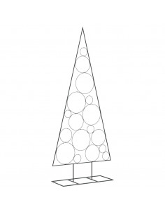 Albero di Natale Decorativo in Metallo Nero 180 cm 2