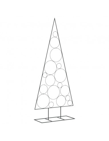 Albero di Natale Decorativo in Metallo Nero 180 cm