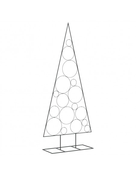 Albero di Natale Decorativo in Metallo Nero 180 cm