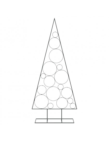 Albero di Natale Decorativo in Metallo Nero 180 cm
