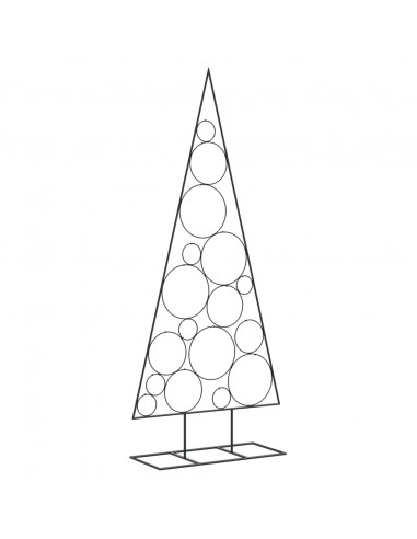 Albero di Natale Decorativo in Metallo Nero 180 cm
