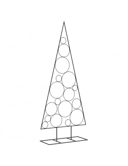 Albero di Natale Decorativo in Metallo Nero 180 cm