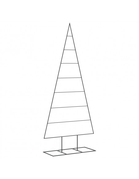 Albero di Natale Decorativo in Metallo Nero 180 cm