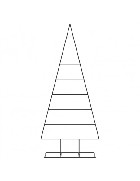 Albero di Natale Decorativo in Metallo Nero 180 cm