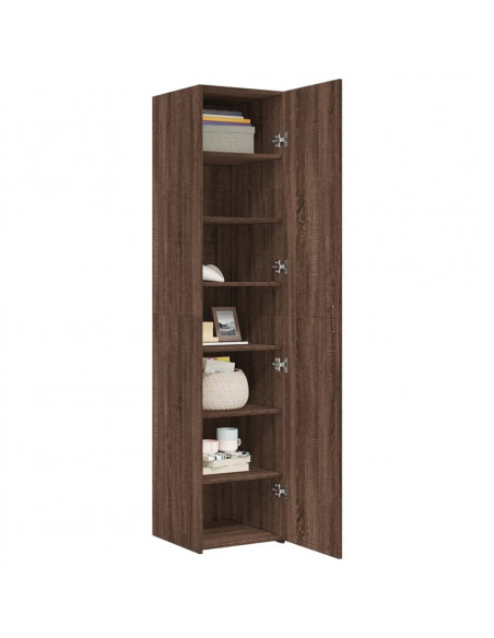 Credenza Marrone Rovere 40x42,5x185 cm in Legno Multistrato