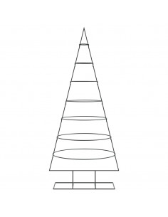 Albero di Natale Decorativo in Metallo Nero 180 cm 2