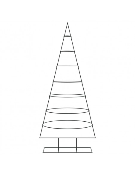 Albero di Natale Decorativo in Metallo Nero 180 cm