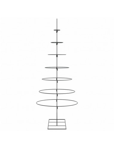 Albero di Natale Decorativo in Metallo Nero 180 cm