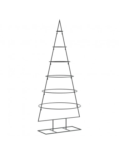 Albero di Natale Decorativo in Metallo Nero 180 cm