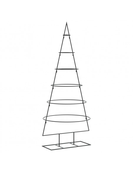 Albero di Natale Decorativo in Metallo Nero 180 cm