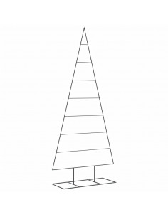 Albero di Natale Decorativo in Metallo Nero 210 cm 2