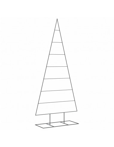 Albero di Natale Decorativo in Metallo Nero 210 cm