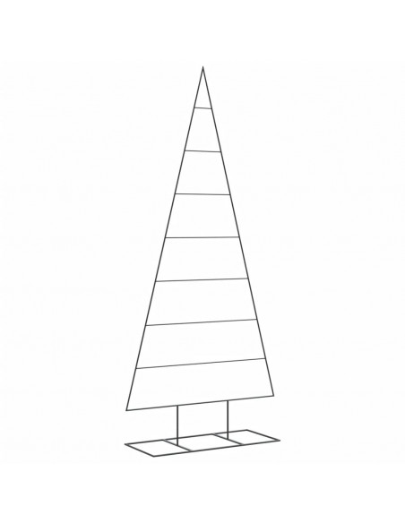 Albero di Natale Decorativo in Metallo Nero 210 cm
