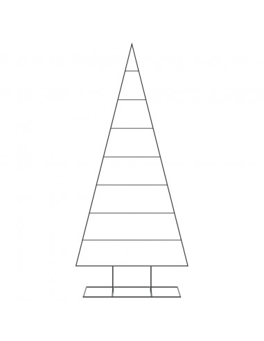 Albero di Natale Decorativo in Metallo Nero 210 cm
