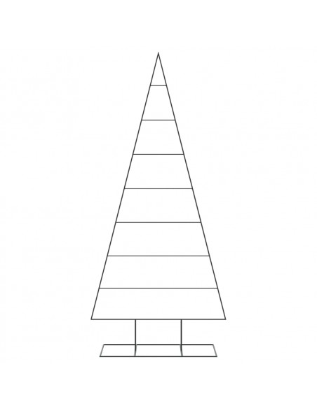 Albero di Natale Decorativo in Metallo Nero 210 cm