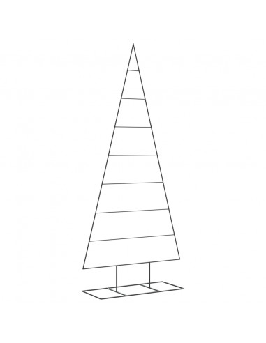 Albero di Natale Decorativo in Metallo Nero 210 cm