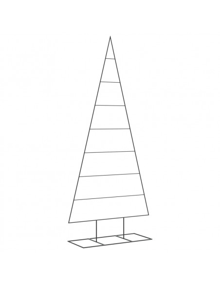 Albero di Natale Decorativo in Metallo Nero 210 cm