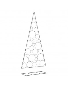 Albero di Natale Decorativo in Metallo Nero 210 cm 2