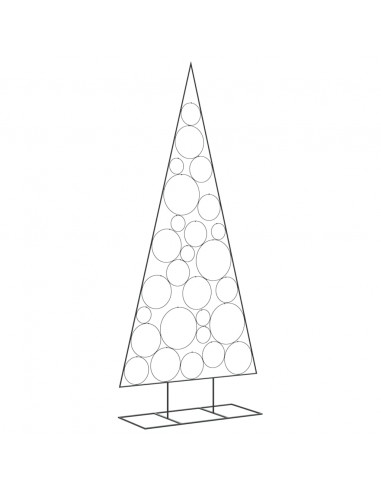 Albero di Natale Decorativo in Metallo Nero 210 cm