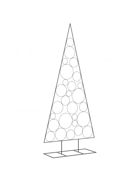 Albero di Natale Decorativo in Metallo Nero 210 cm