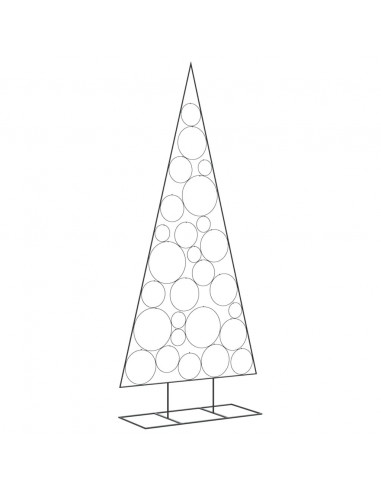Albero di Natale Decorativo in Metallo Nero 210 cm