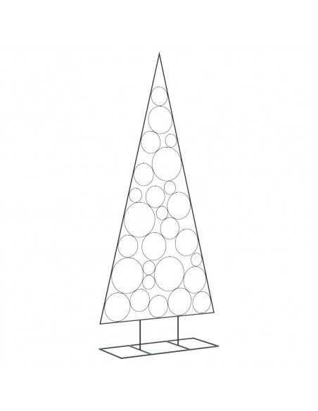 Albero di Natale Decorativo in Metallo Nero 210 cm