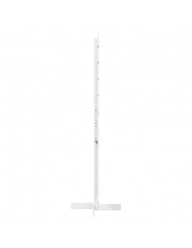 Albero di Natale Decorativo Bianco 180cm Legno Massello di Pino