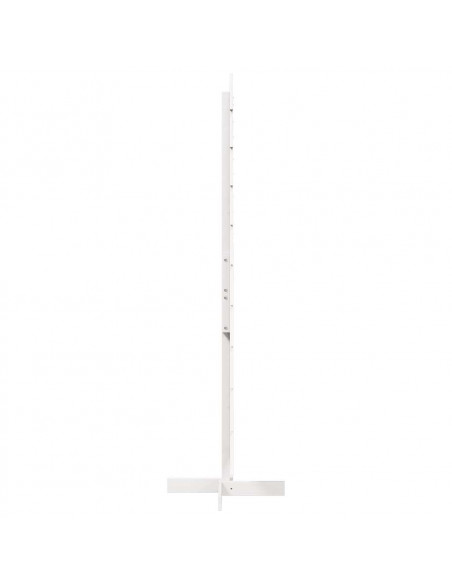 Albero di Natale Decorativo Bianco 180cm Legno Massello di Pino