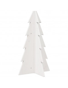Albero di Natale Decorativo Bianco 69,5 cm in Legno di Pino 2