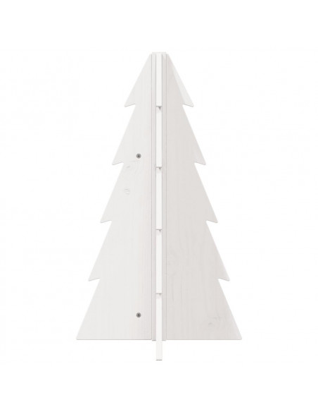 Albero di Natale Decorativo Bianco 69,5 cm in Legno di Pino