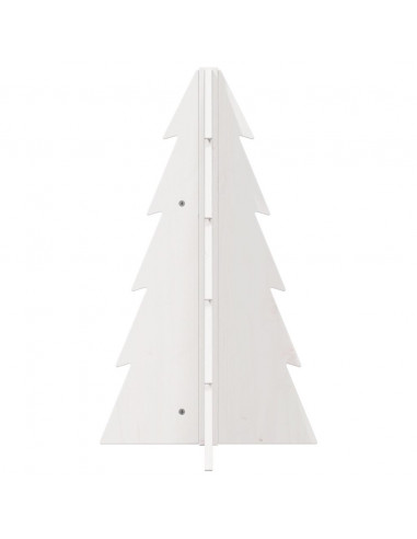 Albero di Natale Decorativo Bianco 69,5 cm in Legno di Pino