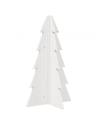 Albero di Natale Decorativo Bianco 69,5 cm in Legno di Pino