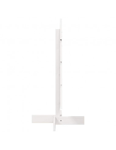 Albero di Natale Decorativo Bianco 80 cm Legno Massello di Pino