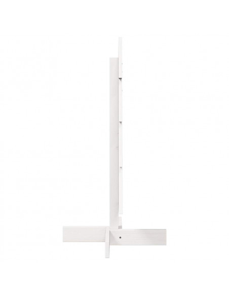 Albero di Natale Decorativo Bianco 80 cm Legno Massello di Pino