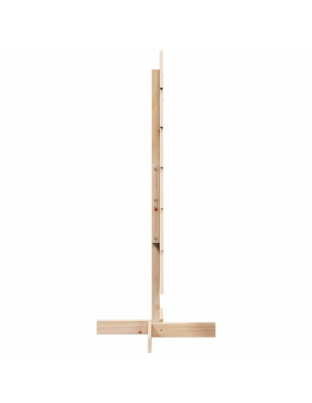 Albero di Natale Decorativo in Legno 120 cm Legno Massello Pino