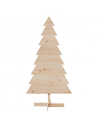 Albero di Natale Decorativo in Legno 150 cm Legno Massello Pino