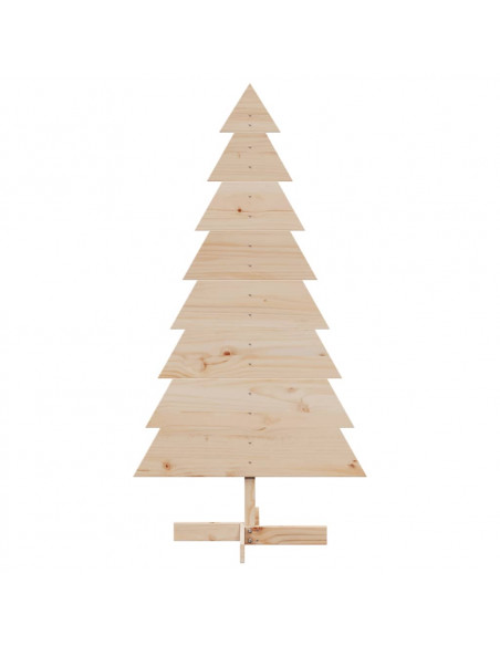 Albero di Natale Decorativo in Legno 150 cm Legno Massello Pino