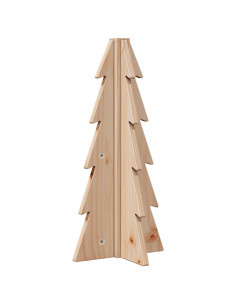 Albero di Natale Decorativo in Legno 49 cm Legno Massello Pino 2