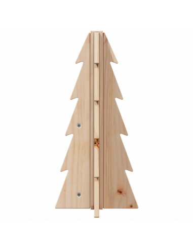 Albero di Natale Decorativo in Legno 49 cm Legno Massello Pino