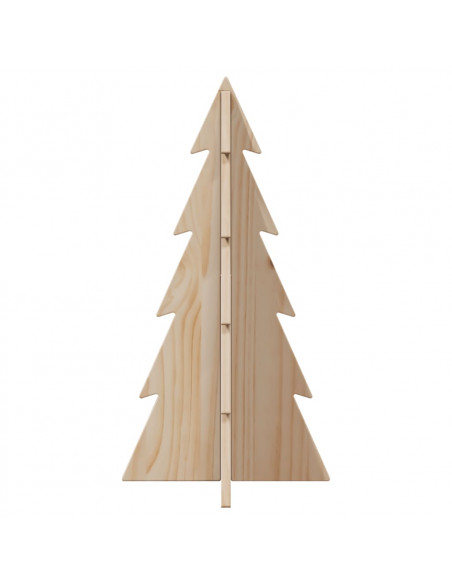 Albero di Natale Decorativo in Legno 59,5cm Legno Massello Pino